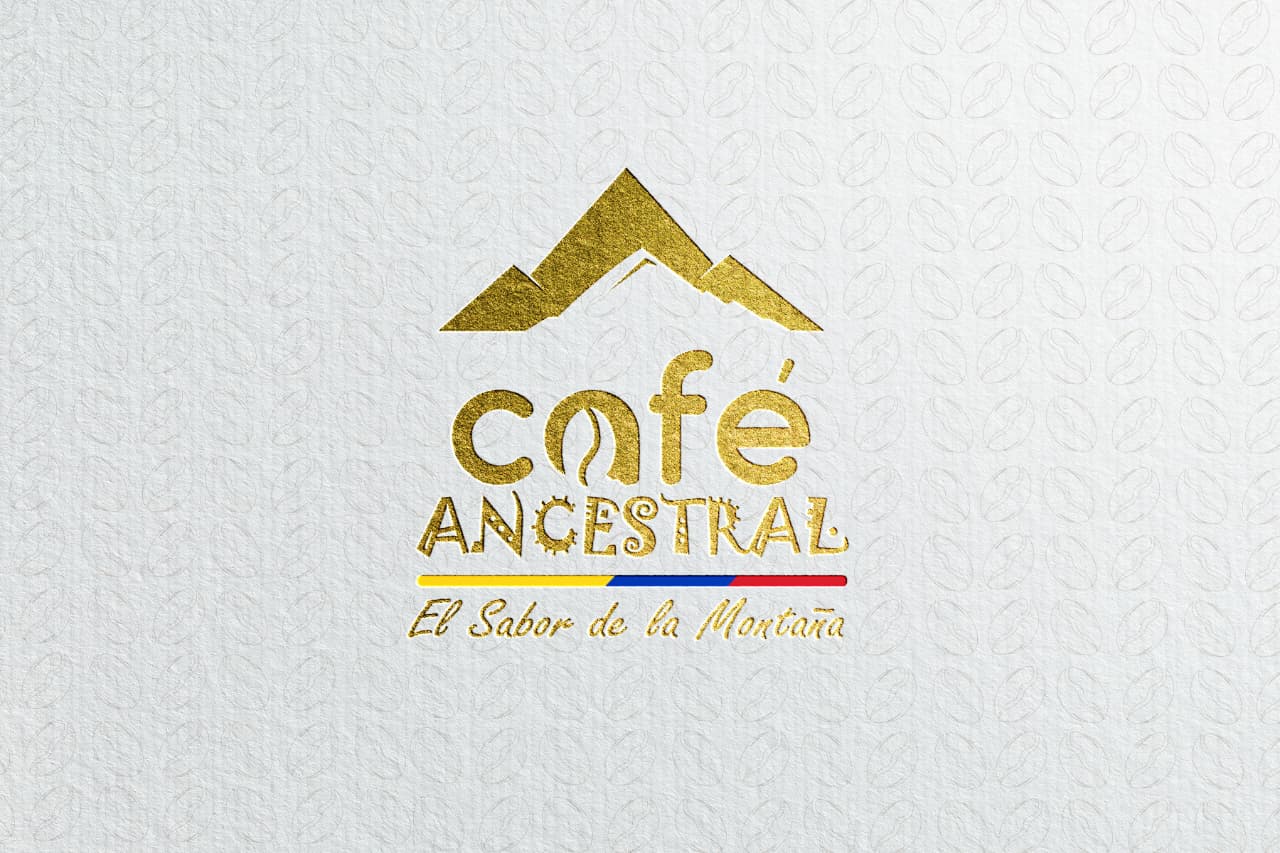 Café Ancestral logo dorado